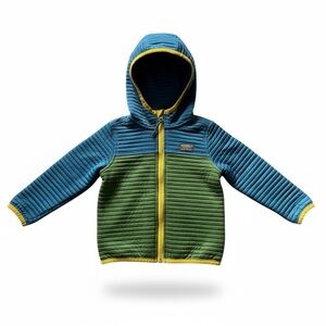 L.L. Bean Blue and Green Kids Hooded Sweatshirt